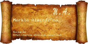 Merkle Almiréna névjegykártya